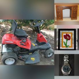 MaxSold Auction: This online auction features Men's Watches, Antique Duck Decoy, Art Glass, Charming Tails, Art Deco Clock, Art Pottery, Pet Costume, Antique Pie Safe, Electric Guitar Parts, Antique Tools, Metal Art, Riding Lawnmower, Table Saw, Swarovski Crystal Animals, Stop Watches, Microscope, Women Suede Coats and much more!