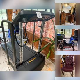 MaxSold Auction: This online auction features a Treadmill and other Fitness Equipment, Bookshelves, MCM Furniture & Decor, Dinnerware, Small Kitchen Appliances, Food prep, & gadgets, Pfaff sewing machine, Asian decor, Black Lacquer room divider, Office equipment and much more!