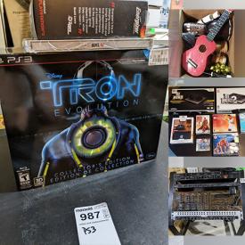 MaxSold Auction: This online auction features Google Pixel 3, consoles games, controllers and accessories such as Nintendo Wii, Nintendo 3DS, Xbox 360, Xbox One, Playstation 3 and Playstation 4, musical instruments such as electric guitars, acoustic guitars, drum sets, Casio keyboards, and ukulele, studio mixing consoles, microphones, BlastKing speakers, Peavey amps, Koss speakers, DJ equipment, 55” Toshiba TV, furniture such as IKEA couch, IKEA table with chairs, dressers, bunk beds and end tables, KitchenAid refrigerator, new small kitchen appliances, stereo receivers, storage, shelving, children’s toys, garden tiller, Blu-rays, DVDs, Amana BBQ, snowboards, bicycles, books, men’s and women’s footwear, lighting, power tools, sports equipment, yard tools and much more!