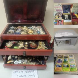 MaxSold Auction: This online auction features Comics, Vintage Bottles, Costume Jewelry, Batman Toys, LPs, Art Supplies, Aquarium Equipment, Fishing Gear, Power Tools, TV, Electric Fireplace, Motocross Equipment, Coins, Dryer, Mini Fridge, Sports & Non-Sports Cards and much more!