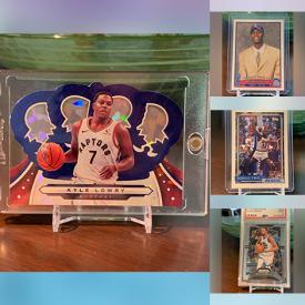 MaxSold Auction: This online auction features Sports Trading Cards including Kobe Bryant, Shaquille O'Neal, Allen Iverson, Michael Jordan, David Robinson, Shawn Kemp, Chipper Jones, Justin Jefferson, Anthony Davis, Kendrick Nunn, Stephen Curry, Chris Bosh and much more!