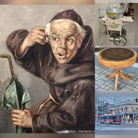 MaxSold Auction: This online auction features Pocket Motor Bike, Royal Doulton Figurines, Board Games, Religious Artifacts, Vintage Teak Cabinet, Antique Stained Glass Church Windows, Collector Plates, Novelty Watches, Antique Tools, Costume Jewelry, Art Supplies, Ceramic Christmas Houses, Framed Wall Art, Tin Toy, Art Glass, Hand Tools, Coca-Cola Collectibles, Antique Rococo Chinoiserie Cabinet, Vintage Postcards, NIP Household Gadgets, Ink Stamps and much more!