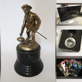 MaxSold Auction: This online auction features Pocketwatch, Chinese Modular Storage Case, "N" Gauge Train Cars, Apple Computer, Comics, Children's Books, Vintage Books, Electronics, LPs, Lapel Badges and much more!