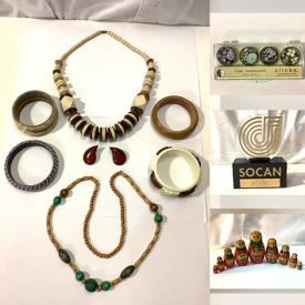 MaxSold Auction: This online auction features collectibles such as 2000 SOCAN trophy, Harry Potter paper flyers set, Limoges plate, RC Rastar Ferrari, and Canadian coins, cosmetics such as Estee Lauder, Jouviance, Lancome, Vichy, and PUR, jewelry such as pewter necklace, sterling silver necklace, earrings, and bracelets, car badges such as Mercedes Benz, BMW, Dodge Ram, Jaguar, and Buick and much more!