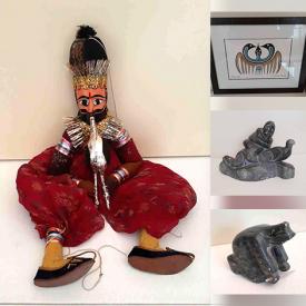 MaxSold Auction: This online auction features Inuit Soapstone Carvings, Inuit Sea Glass Carvings, Inuit Prints, Asian Antique Incense Burner, Asian Stone Carving, Asian Vases, Japanese Figurines, Snuff Bottles, Silk Embroidery, Scrolls, Art Pottery, Middle Eastern Puppet and much more!