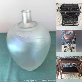 MaxSold Auction: This online auction features Russian Matryoshka Dolls, Art Glass, Art Pottery, Motorcycle Helmet, Waterman Pens, Teak MCM Serving Cart, Vintage Samovar, Milk Glass, Wool Persian Carpets and much more!