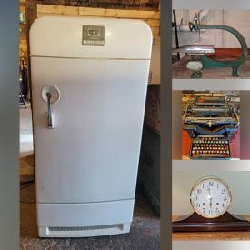 MaxSold Auction: This online auction features Retro Kitchen Table, Vintage Toys, Vintage Tools, Framed Wall Art, Vintage Outboard Motor, Vintage 7 Up Cooler, Antique Typewriter, Golf Clubs, Vintage Frigidaire Refrigerator, Power Tools, Vintage Bar Advertising, Vintage Tins, Vintage Bottles and much more!