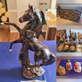 MaxSold Auction: This online auction features Royal Doulton & Goebel Figurines, Toby mugs, Cat figures, Animal sculptures, Artisan Pottery and Ceramics, Vintage novelty cookie jars, Carnival glass, Mid-Century Glassware, Dinnerware & Kitchen sundries, Asian style decor & tableware and much more!