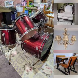 MaxSold Auction: This online auction features Drum Set, Jewelry, Paw Patrol Collection, Boy's Suit, Art Pottery, Chandelier, Santa Teapots, Little Tikes Kitchen, Dollhouse, Shopkins, Barbie's & Accessories, Sports Equipment, Tools and much more!