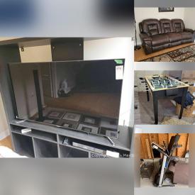 MaxSold Auction: This online auction features furniture such as a foosball table, dressers, wire stand, TV stand, bed frames, cabinets, chairs, glass cabinet, entertainment stand, loveseat and more, Weslo treadmill, office supplies, bikes, yard tools, serving ware, kitchenware, Samsung Blu-ray player, TV, clothing racks, household appliances, rugs, mannequins, Conair steamer and more!