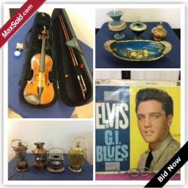 MaxSold Auction: This online auction features Ladies Purse, Vintage Mantle Clock, Metal Decor, Vintage Bottles, Coach Sunglasses, Silverplated Flatware, Coloured Glass Bowls, Vinyl Record Albums, Elvis Vinyl Record Albums and much more!