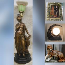 MaxSold Auction: This online auction features Art Deco Lighting, Ken Dallison Watercolour, Antique Wood Carving, Art Nouveau Bookends, Art Glass, Solid Brass Statues, Stained Glass Rooster Lamp, Vintage Cookie Jar, Framed Wall Art, Art Pottery, Coffee Table Book, Collector Teacups and much more!