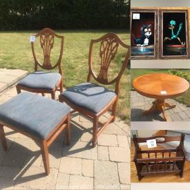 MaxSold Auction: This online auction features Patio Furniture, Vintage Mantel Clock, Framed Wall Art, Small Kitchen Appliances, NIB Ikea Varde Shelves, Bike, Pet Supplies, Crystal Glasses, Collector Plates, Vintage Velvet Paintings, Baby Toys, Outerwear, Makeup Artist Items, Halloween Costumes and much more!