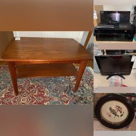 MaxSold Auction: This online auction features furniture such as a sewing cabinet, plastic storage drawers, Ikea desk, West Branch cedar chest, twin headboard, Singer sewing cabinet, Ekornes office chair and more, fireplace tools, firepit, leaf eaters, wheelbarrow, tools and hardware, Bose radio and other electronics, track lighting, crystalware, small kitchen appliances such as a Breville juice fountain, copper and silverplate items, Christmas decor, sewing items, Wii, easel, projector screen and much more!