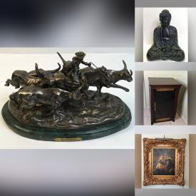 MaxSold Auction: This online auction features Vintage Capodimonte Figurines, Pewter Sculpture, Foo Dogs, Egyptian Tapestries, Steins, Binoculars, Camping Gear, Asian Tile Art, Watches, Power & Hand Tools, Leather Couch, Vintage Bell & Howell Organ, Vintage Books and much more!