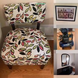 MaxSold Auction: This online auction features Aynsley fine china, 19” Insignia TV, furniture such as leather loveseat, nesting tables, armoires, glass top desk, and dresser, vintage porcelain, wall art, lamps, fishing gear, power tools and much more!