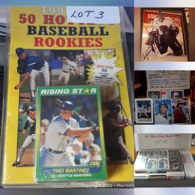 MaxSold Auction: This online auction features Sports Memorabilia, Baseball Cards, TOPPS, Tiger Woods Artwork, Horse Racing Artwork, Upper Deck Cards, Bowman Chrome, Sneakers, Golf Shoes, Blue Jays Cards and much more.