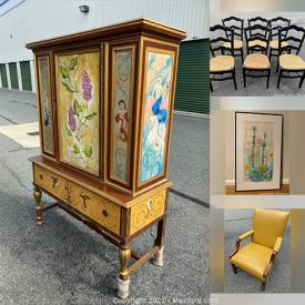 MaxSold Auction: This online auction features MCM Tea Cart, Bedroom Furniture, Dining Room Tables and Chairs, Artwork, Jewelry Armoire, Bookcases, Sports Memorabilia and much more!