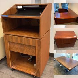 MaxSold Auction: This Commercial Liquidation online auction features Real Wood Bookcases, Round Tables, Lateral File Cabinets, U-shaped Desks, Conference Tables, Podium, Metal Side Chairs, Wood Side Chairs, Credenza, Standing Desk Tops, Live Plants, Printers, Monitors, Station Cubicles, Metal Lateral Filing Cabinets and much more!