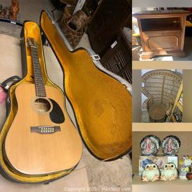 MaxSold Auction: This online auction features cabinets, electronic vacuum cleaners, Christmas decors, home ornaments, kitchenware, guitars, costume jewelry, bathroom accessories, shoes, clothes, printers, shelves and much more!