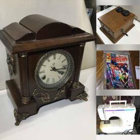 MaxSold Auction: This online auction features antique items such as a mantle clock, books, ringer box, rugs, chairs, piano stool, trunk, sealers, scale and more, porcelain dolls, Royal Doulton figures, Atari game, small kitchen appliances, beer taps, vintage diecast cars, vintage items, wooden mask, sheet music, tea sets, Royal Winton, Royal Albert and Leighton teacups, oil cans and much more!