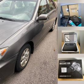 MaxSold Auction: This online auction features Toyota 4 door Sedan, Android Tablet, Brand New Kitchen Appliances, Copper Pots, Men Shaving Kits, Ceiling Lights, Electronics, Bicycle Parts, 3D Printing Pens, Kid Tablets, Chargers, Wireless Headphones and much more.