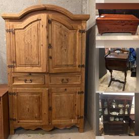 MaxSold Auction: This online auction features garden tools, home appliances and fittings exotic wood tables and cabinets, sewing machine equipment, home decors, frames, home electronics, kids toys, kids wear, men & women wear, sport teams apparel and much more!