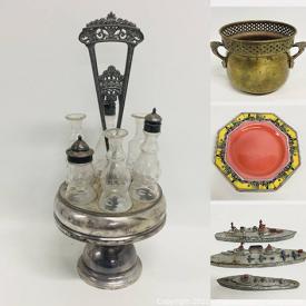 MaxSold Auction: This online auction features an antique Rockford Victorian silverplate cruet set, tabletop organizer, coat racks, brass items, Howard Miller mantle clock, vanity items, Polaroid cameras, Woody Woodpecker 8mm movie castle films, watercolor, architect rulers, vintage photographs, art and crafts, figurines, wall decor, HP printer, Bell and Howell TDC Vivid, vintage Trifari pin, Royal Winton Grimwades Stoke on Trent England plate, glassware, books, pottery, vintage Telechron wall clock and much more!