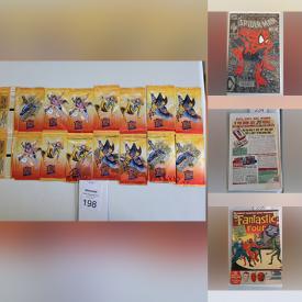 MaxSold Auction: This online auction features Marvel comics such as Spider-Man, X-Men, Deadpool, Star Wars and Avengers, DC comics such as Batman, Superman, and Wonder Woman, vintage LPs, CDs, Capcom Fleer packs, vintage magazines and much more!