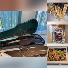 MaxSold Auction: This online auction features Dog Kennel, Vintage Books, Peter Zonis Serigraphs, NIB Sake Set, Area Rugs, Antique Violin, Vintage Mahogany Dining Room Table, Vintage Yamaha Upright Piano, Small Kitchen Appliances, Nutcrackers, Craft Supplies, Hand Tools, Yard Tools, NIB Ceiling Chandelier, Costume Jewelry and much more!