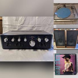 MaxSold Auction: This online auction features Sansui amp, MDS speakers, Technics turntable, vintage radios, vinyl albums such as Johnny Winter, The Crusaders, Chuck Berry, Battlestar Galactica, and Bob Dylan, band t-shirts, vintage comics, DVDs, Blu-rays and much more!
