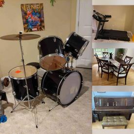 MaxSold Auction: This online auction features Crystal, Sectional Sofa, Dining Room Set, Sterling Silver, Kitchenware, Drum Set, Games, Electronics, Books, VHS, Board Games, Sporting Equipment, Video Games and much more.