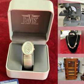 MaxSold Auction: This online auction features Vintage items such as Gilde Clowns, Books, Cigar Boxes, Marbles, Doll Furniture, Glass Knobs, Costume Jewelry, and Microscope, Egg Cups, Games, Porcelain Sinks, Camping Gear, Costume Jewelry, Handmade Quilts, NIP Hand Tools, NIP Hardware and much more!