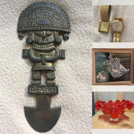 MaxSold Auction: This online auction features Sterling Silver Jewelry, Area Rugs, Antiques, Jewelry, Furniture, Art glass, Pyrex, Lamps, Pottery, Artwork, Wedgwood, Perfume, Kitchenware, Fishing Tackle, MCM and much more.