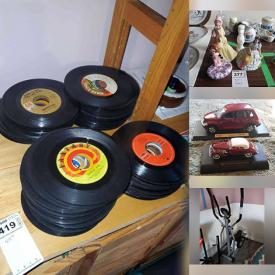 MaxSold Auction: This online auction features a Cardio Style elliptical trainer, records, books, cushion massager, Compaq computer, desk and chair, drinking glasses, dishware, teapots, containers, vintage encyclopedias, Avon containers and perfume bottles, antique sled, doll cradle and much more!