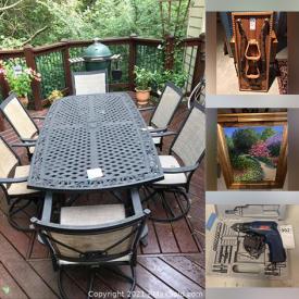 MaxSold Auction: This online auction features artwork, furniture, washer, dryer, dishware, rugs, power tools and much more!