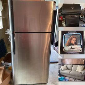 MaxSold Auction: This online auction features furniture such as a Broyhill sofa, side tables, rattan chairs, picnic table, wicker chest, shelving units, tables, wooden chests, plastic chairs and more, garden decor, Kenmore refrigerator, portable hammock, women's clothing, Christmas decor, smoke alarms, vacuums, cleaning supplies, pet items, umbrellas, accessories, office electronics, kitchenware, fans and heaters, Smooth X stationary bike, snowblowers, yard tools, decor, Bose speakers and more!