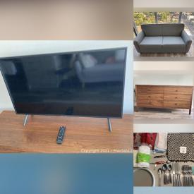 MaxSold Auction: This online auction features 40” Samsung TV, furniture such as Structube dresser, The Bay sofa bed, and metal stools, small kitchen appliances, bedding and much more!