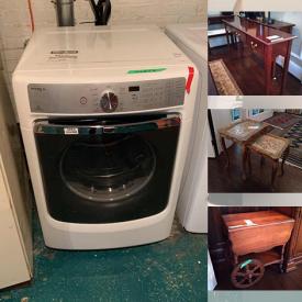 MaxSold Auction: This online auction features Weight Equipment, Free Weights, Furniture, Area Rugs, Mirrors, Art, Candles, Outside Furniture, Maytag Washer, Maytag Dryer and much more.