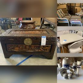 MaxSold Auction: This online auction features Carved Wood Trunk, Cracker Barrell Rocking Chair, Salmon Falls Crock Set, Studio Pottery, Small Kitchen Appliances, Day Bed, Electric Lift Chair, Costume Jewelry, Watches, Outdoor Furniture, Drafting Table, Electric Fireplace TV Stand and much more!