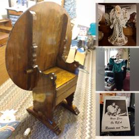 MaxSold Auction: This online auction features Antique Flip Table, Porcelain Angles, Small Kitchen Appliances, Craft Supplies, Milk Glass, New Jewelry, LPs, 45s, DVDs, Vintage Toys, and Much, Much, More!!

