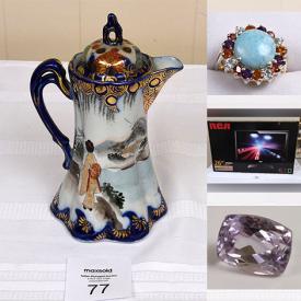 MaxSold Auction: This online auction features Printer, CDs, Stein, Pet Supplies, Jewelry, TV, Authentic Japanese Kutani Pot, Sewing Machine, Swarovski Crystal Animals, Loose Gemstones, Craft Supplies, Power Tools, Cedar Snow Fence, Ladies Boots& Shoes and much more!