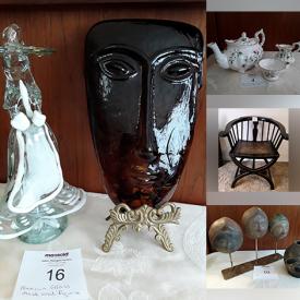 MaxSold Auction: This online auction features Art Pottery, Motorcycle Helmet, Art Glass, Video Game System, Decanter Set, Royal Doulton Figurines, Original Artwork, Vintage Fur Coat, Asian Style Chairs, Dresden Figurines, Giant Stuffed Horse, Amber Glass, Ashtray Collection, Cookie Jar, Small Kitchen Appliances and much more!