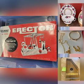 MaxSold Auction: This online auction features Vintage Erector Sets, Vintage Books, Pewter Figurines, Art Glass, Italian Pottery, Polish Marionettes, Vintage Corningware, Art Deco Ceiling Light Covers, Decorative Masks, Teacup/Saucer Sets, Willow Tree Figurines, Gold Jewelry, Stained Glass, Hot Wheels Collectibles, Texaco Die Cast Collectibles, Asian Porcelain, Vintage Mandolin and much more!
