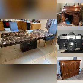 MaxSold Auction: This online auction features jewelry, Men's suits, Tuxedo, Vinyl LPs, CDs, Solid wood Furniture, Homecare & Cleaning supplies, Home Electronics & Tech Gadgets, Office Furniture, Equipment & supplies, Signed Artwork, Stereo Equipment & Components and much more!