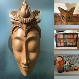 MaxSold Auction: This online auction features Tintin Reproduction Prints, Chinese Wood Bucket, Wood Carvings, Chinese Kettles, Indonesia Puppets, Glass Desk, Matryoshka Dolls, Smoking Pipes, Foreign Language Books, History Books, Poetry Books, Biographs, Biometric Padlock and much more!