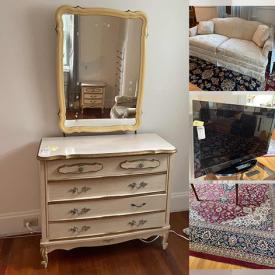 MaxSold Auction: This online auction features furniture, rugs, lenox dishes, statues, framed art, BBQ, teacups, electronics, and much more!