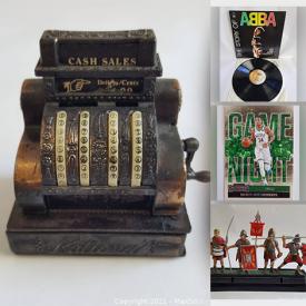 MaxSold Auction: This online auction features Vintage Roman Soldiers Set, LPs, Coins, Antique Pencil Sharpener, Sports Cards, Antique Model Kit, Sterling Silver Jewelry, Vintage Books, Vintage Felt Pennants, Comics and much more!