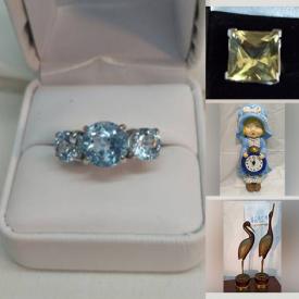 MaxSold Auction: This online auction features Teak Hutch, Stereo Components, Blue Topaz Ring, Quartz & Diamond Ring, Printer, Art Pottery, Small Kitchen Appliances, Blueray Disks, TVs, Hand Woven Silk Rug. Vintage Books, Kirkland Musical Waterglobs, Tools, Pampered Chef Baking Dishes and much more!