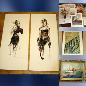 MaxSold Auction: This online auction features Vintage Books, Travel Posters, Copperplate Engraving, Limited Edition Prints, O. K. Schenk Landscape Prints, Ian Nathan Prints, Alan Ingham Prints, Antique Architecture Prints, Antique Maps, Antique Botanical Chromolithograph Prints, Antique cast Iron Press and much more!